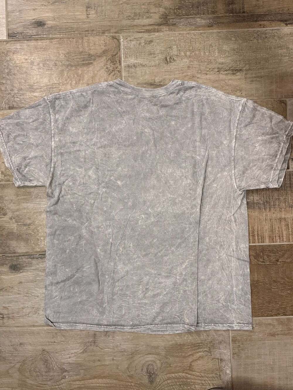 Nirvana Smiley Face Graphic T-Shirt Gray Acid Wash with Pink Smiley - Picture 2 of 3